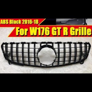 Aクラス W176 A45AMG グリッド グリル ブラック & クロム A180 A200 A250 スポーツ フロント バンパー グリル GT 2016-2018 タイプ001 AL