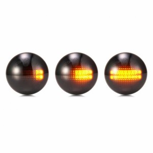 2ピース LED ダイナミック サイド マーカー ウインカー シーケンシャル ライト アンバー 適用: ランド レンジ ローバー/ROVER L322 2002-