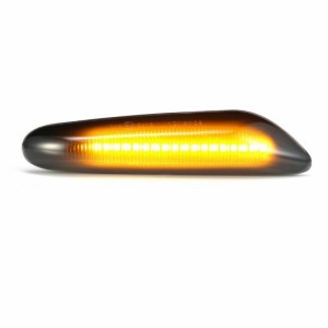 AL 2ピース スモーク レンズ ダイナミック フロー LED ウインカー サイド マーカー ライト ランプ 適用: BMW E60 E61 E90 E91 E81 E82 E8