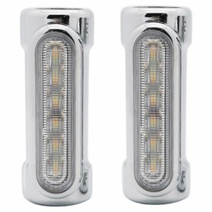 バイク LED ハイウェイ バー スイッチバック ドライビング ライト/ウインカー ライト 適用: シルバー AL-JJ-4607 2輪 AL