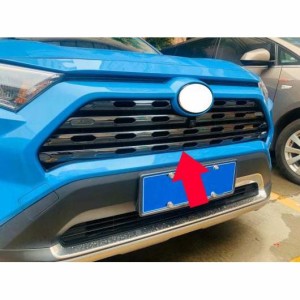 適用: トヨタ RAV4 2018 2019 装飾 アクセサリー ステンレス スチール グリル アクセント カバー メッシュ トリム ベゼル ガーニッシュ 