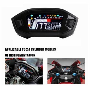 ユニバーサル オートバイ LCD デジタル スピードメーター 13000RPM バックライト デジタル オドメーター タコメーター 適用: 1 2 4 シリ
