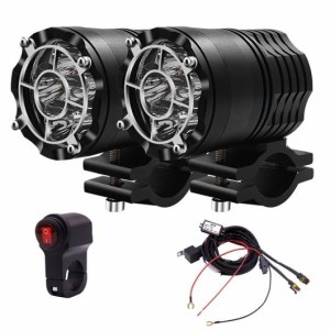 LED ヘッドライト オートバイ スポットライト ユニバーサル 12V 6 LED ビーズ 防水 フォグ スポット バルブ モーターバイク ヘッドライト