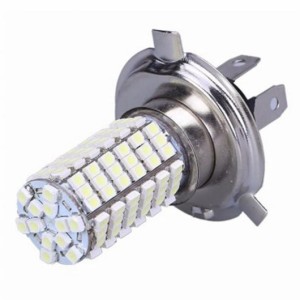 1ピース H4 LED バルブ フォグライト 3528 120SMD LED フォグライト オートバイ ヘッドライト テール ランプ 12V シルバー AL-KK-6259 AL