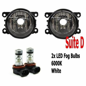 適用: スズキ スイフト スポーツ 2007-2020 2010 2018 2019 9LED チップ フォグライト ランプ H11 H8 12V ハロゲン フォグライト DRL タ