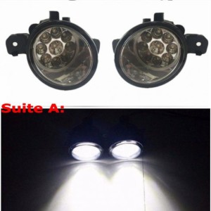 適用: 日産 セントラ 2004-2012 9LED フォグライト H11 H8 12V 55W ハロゲン LED フォグ ヘッド ランプ タイプA AL-KK-7864 AL