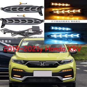 バンパー ヘッド ライト XRV ヘッドライト 適用: XR-V デイタイム XR V ベゼル/ヴェゼル 2019-2021 LED DRL ホワイト イエロー ブルー ホ