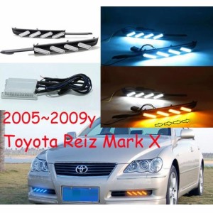 ダイナミック 2005-2009 バンパー 適用: トヨタ レイツ/マークX デイタイム ライト マーク X LED DRL ホワイト イエロー ブルー トヨタ 