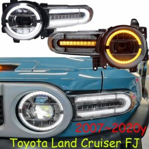 2007-2020 バンパー ヘッド ライト 適用: トヨタ プラド ランドクルーザー FJ ヘッドライト オール LED フォグ クルーザー ホワイト トヨ