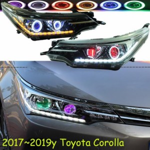 適用: トヨタ カローラ ヘッドライト アルティス 2017-2019 LED DRL HID バルブ BI キセノン フォグライト 2ピース ヘッドライト トヨタ 