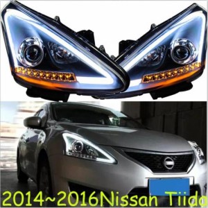 2ピース ヘッド ライト 適用: ティーダ ヘッドライト 2008-2010/2011-2015 MICRAT DRL HI LO HID キセノン 2012-2015 日産 ティーダ マイ