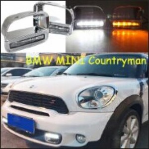 1セット LED デイタイム ランニング ライト 適用: BMW ミニ クーパー CONTRYMAN 2009-2013 フロント フォグランプ DRL バンパー タイプ00