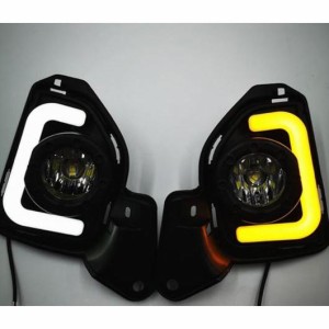 1セット LED デイタイム ランニング ライト 適用: トヨタ ハイエース 2014-2018 フロント フォグランプ DRL バンパー LED DRLのみ トヨタ