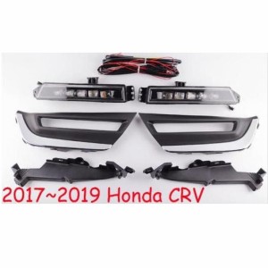 ビデオ 2017 2018 2019 バンパー ヘッド ライト 適用: ホンダ CR-V CRV ヘッドライト オールインLED フォグ ヘッドランプ LED DRL ホンダ
