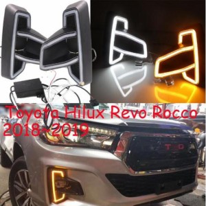 2018-2019 適用: トヨタ ハイラックス ヴィーゴ レボ デイタイム ライト ロッコ LED DRL ヘッドライト フォグ タイプ001 トヨタ ハイラッ