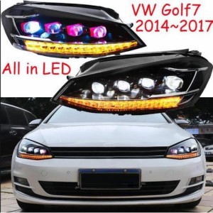 2014-2017 バンパー ヘッド ライト 適用: ゴルフ ゴルフ7 ヘッドライト 7 オール LED フォグ ヘッドランプ タイプ001 VW ゴルフ7 2014-20