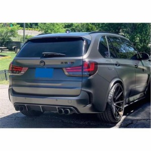 カーボンファイバー フロント リア バンパー リップ スポイラー トランク ディフューザー カバー 適用: BMW X5M F85 2014-2018 リア ディ