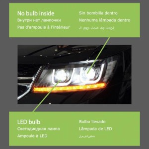 ヘッド ランプ 適用: ダッジ/DODGE ジャーニー LED ヘッドライト 2009-2016 ヘッドライト ジャーニー DRL ウインカー フリーモント エン
