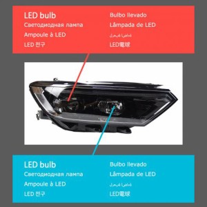 ヘッド ランプ 適用: VW パサート B8 LED ヘッドライト 2016-2019 ヘッドライト パサート B8 DRL ウインカー ハイ ビーム エンジェル ア