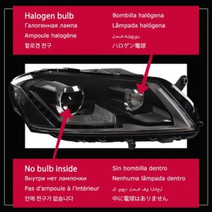 ヘッド ランプ 適用: VW パサート B7 LED ヘッドライト 2012-2016 ヘッドライト パサート B7 DRL ウインカー ハイ ビーム エンジェル ア