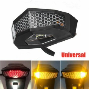 AL ユニバーサル オートバイ LED ウィンカー テールライト カフェ レーサー フェンダー エッジ ブレーキ ランプ ブラック AL-PP-7116