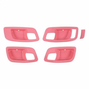 ABS ピンク インテリア 装飾 カバー トリム ステッカー アクセサリー 適用: クライスラー/CHRYSLER 300C 2011-2022 インナー ドア ボウル