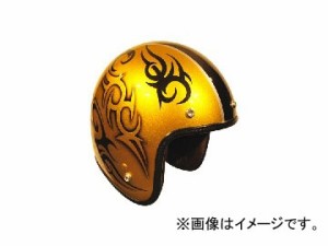 2輪 72JAM JET HELMET ジェットヘルメット JAM CUSTOM PAINTING TRIBAL GD/BK JCP-26 JAN：4562286790403