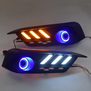 COB + LED デイタイムランニングライト DRL プロジェクターレンズ ウインカー ホンダ シビック 10th 2016 6000K 12W WHITE ホワイト AL-B