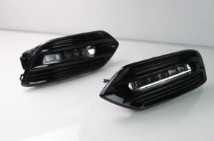 2個 LED デイタイムランニングライト 12V DRL ランプ 装飾 ホンダ HRV HR-V ヴェゼル 2019 イエロー カラーターンシグナル機能 White AL-