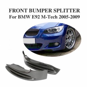 車用外装パーツ カーボンファイバー フロント バンパー リップ スプリッター エプロン 適用: BMW 3 シリーズ E92 335i Mテック Mスポーツ