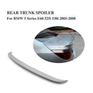 車用外装パーツ リア トランク スポイラー ウイング 適用: BMW 5 シリーズ E60 2005-2008 FRP 未塗装 グレー トランク トリム ステッカー