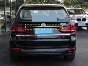 リア トランク テールゲート トリム ドア ブーツ ガーニッシュ ベゼル カバー 装飾 適用: BMW X5 E70 X6 E71 AL-EE-7911 AL