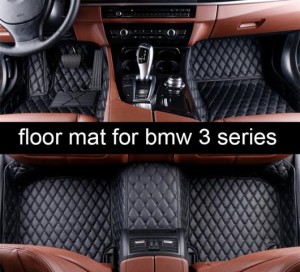 レザー フロアマット 適用: BMW E90 F30 F34 E91 E92 E93 E94 G20 2020 ブラック レッド ワイヤー〜ワイン レッド 2004-2013 E90〜2019-2