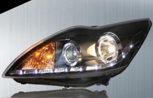 適用: フォード/FORD フォーカス ヘッドライト 2009-2011 LED ヘッドランプ DRL プロジェクター H7 HID バイキセノン レンズ 4300K〜8000