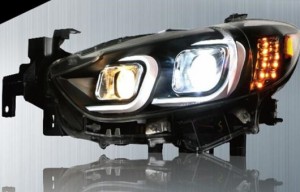 適用: マツダ アテンザ ヘッドライト 2013-16 LED ヘッドランプ DRL プロジェクター H7 HID バイキセノン レンズ 4300K〜8000K 35W・55W 