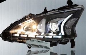 適用: 日産 ティアナ ヘッドライト 2013-2015 LED ヘッドランプ DRL プロジェクター H7 HID バイキセノン レンズ 4300K〜8000K 35W・55W 