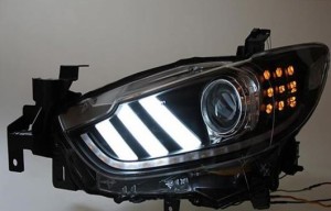 適用: マツダ アテンザ ヘッドライト 2014-2015 LED DRL キセノン バルブ DOUBLE-LIGHTS レンズ エクステリア ライト 4300K〜8000K 35W・