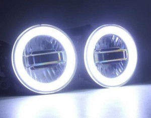 3in1 ファンクション オート LED エンジェルアイ デイタイムランニングライト プロジェクター フォグランプ 適用: ホンダ ジャズ フィッ