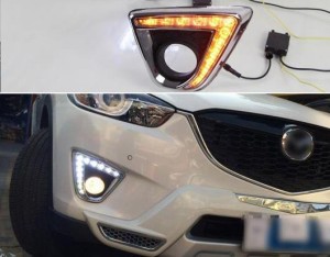 適用: マツダ CX-5 CX 5 CX5 2012 2013 2014 イエロー チューニング シグナル 機能 防水 DRL 12V LED デイタイムランニングライト AL-HH-