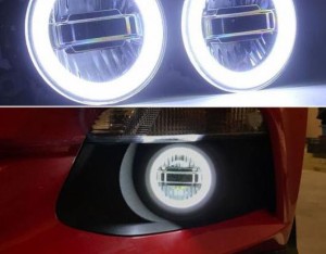 3in1 ファンクション オート LED エンジェルアイ デイタイムランニングライト プロジェクター フォグランプ 適用: フォード/FORD マスタ