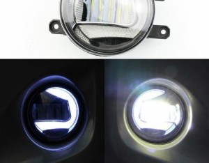 2in1 機能 セーフティー ドライビング オート LED デイタイムランニングライト プロジェクター フォグランプ 適用: トヨタ ハイラックス 