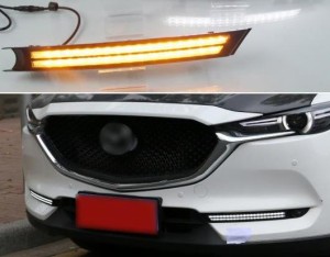 適用: マツダ CX-5 CX5 2017 2018 2019 ダイナミック ターンシグナル リレー 防水 DRL 12V LED デイタイムランニングライト フォグランプ