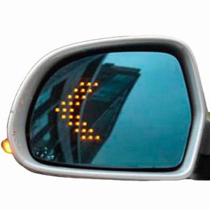 LED サイド ウイング LED ミラー ガラス ブラケット ブルー 広角 ウインカー ヒート ボディ キット パーツ 適用: アウディ/AUDI A4 B7 11