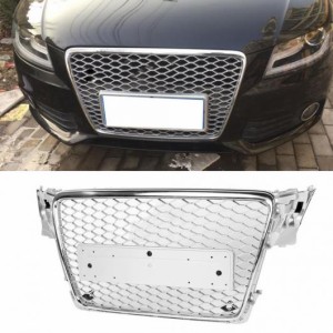 フロント バンパー グリル グリル 適用: アウディ/AUDI A4/S4 B8 2009 2010 2011 2012 シルバー AL-JJ-0218 AL