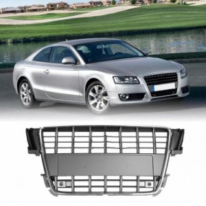 フロント バンパー メッシュ フード グリル グリル クローム グレー 適用: アウディ/AUDI A5/S5 B8 2008 2009 2010 2011 AL-JJ-0226 AL