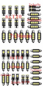 車用 内装 LED ライト キット 適用: ホンダ CRV フィット ジャズ FR-V HR-V インサイト リッジライン S2000 エラーフリー T10 31mm 36mm 