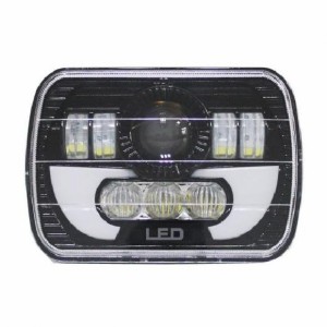 5×7インチ DRL LED ヘッドランプ 5X7 LED トラック ヘッドライト 5X7 HI/LO ビーム スクエア LED ヘッドライト 適用: ジープ/JEEP チェ