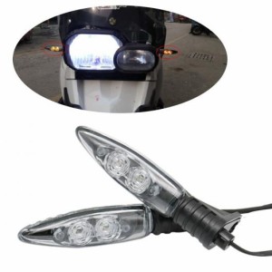 2ピース フロント ショート LED ウインカー ライト インジケータ オートバイ 適用: BMW R1200GS HP S1000RR アドベンチャー K1300 R R800