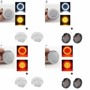 オートバイ バレット ウインカー インジケーター ライト ランプ 1156 1157 LED ライト 適用: ツーリング スポーツスター 2ピース ホワイ