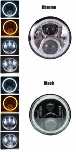 7インチ LED ヘッドライト 60W LED ヘッドライト 適用: 自動車 オートバイ ハイ ロー ビーム ラウンド プロジェクター ヘッドライト アン